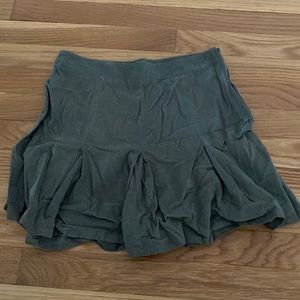 Green mini skirt
